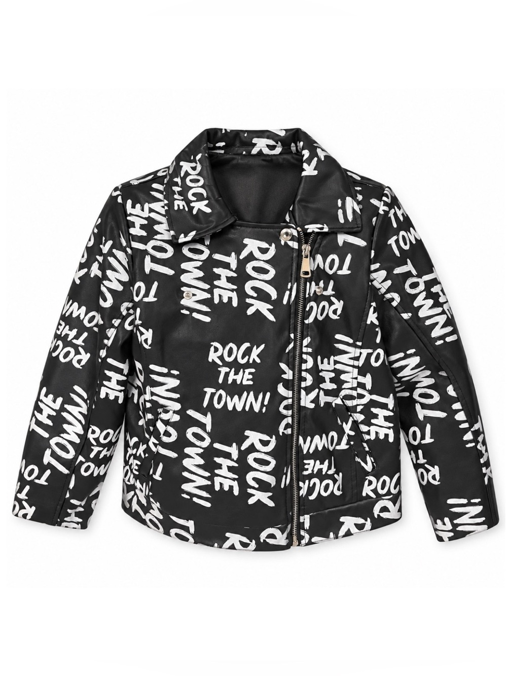 Disney D-Signed Rock the Town The Descendants Faux Leather Jacket Girls XL 14